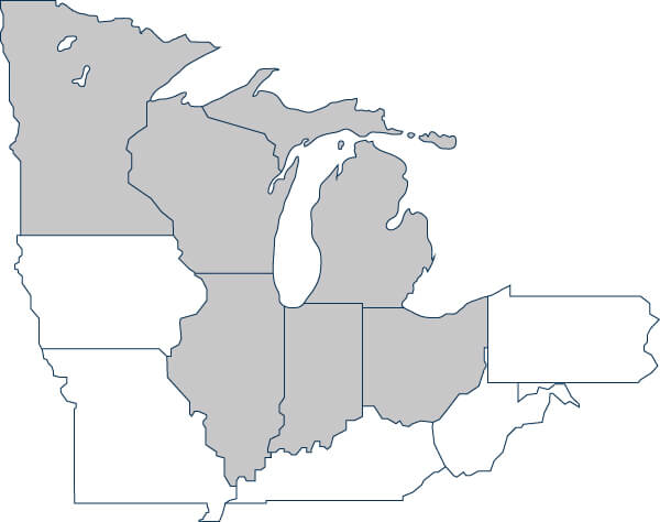 Illinois / Indiana / Michigan / Minnesota / Ohio / Wisconsin
