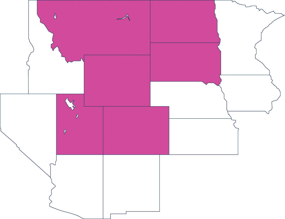 Colorado / Montana / North Dakota / South Dakota / Utah / Wyoming