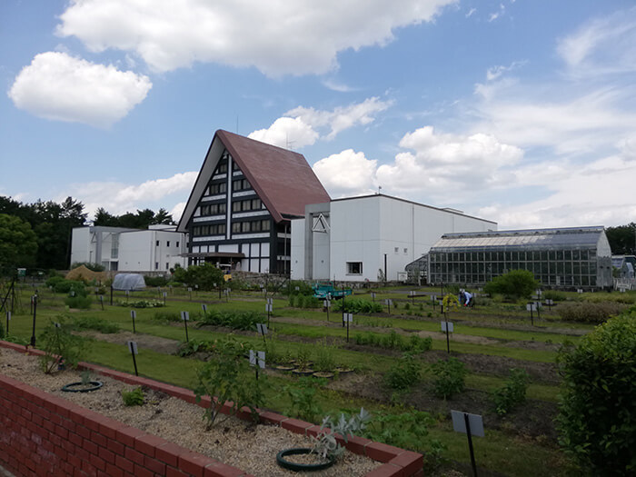 An exterior view of the Naito Museum of Pharmaceutical Science and Industry in Kakamigahara City, Japan