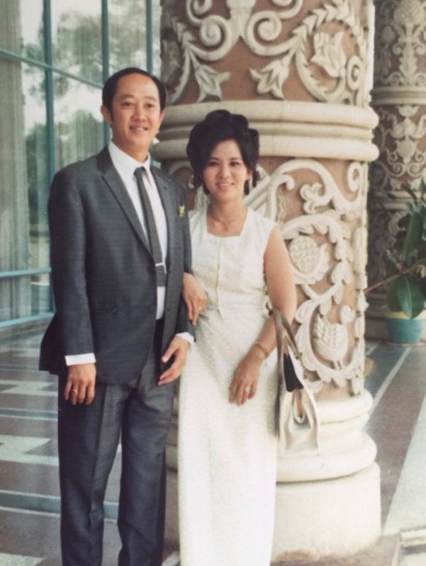 A formal portrait of Michelle Tu's grandparents